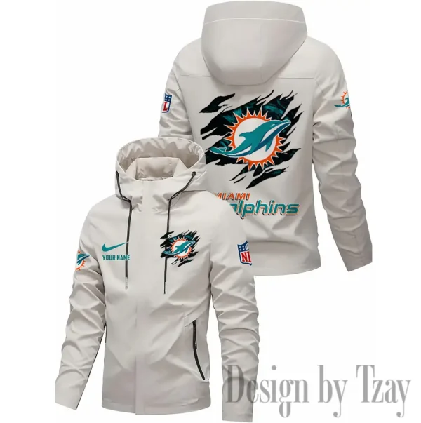 Miami Dolphins Motorcycle Riding Windbreaker Four Seasons Windproof SPTMRWFSW020 - Image 2