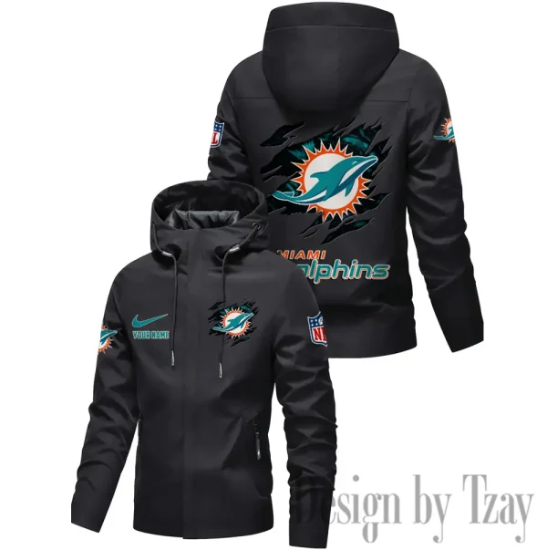 Miami Dolphins Motorcycle Riding Windbreaker Four Seasons Windproof SPTMRWFSW020 - Image 3