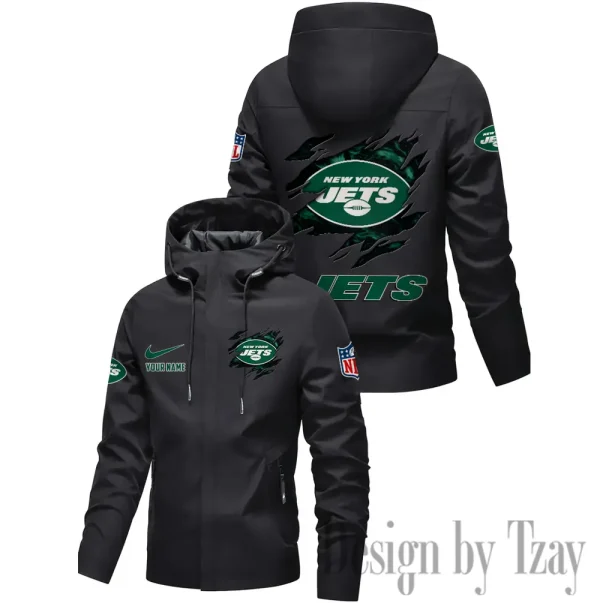 New York Jets Motorcycle Riding Windbreaker Four Seasons Windproof SPTMRWFSW025 - Image 3