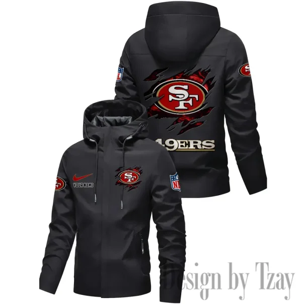 San Francisco 49ers Motorcycle Riding Windbreaker Four Seasons Windproof SPTMRWFSW028 - Image 3