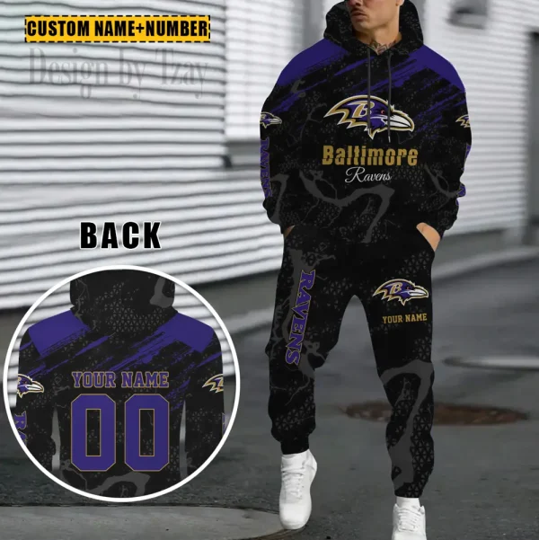 Baltimore Ravens Combo Hoodie And Sweatpants Gift For Fan AZHD1052