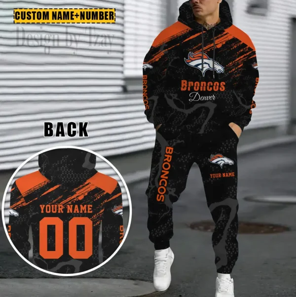 Denver Broncos Combo Hoodie And Sweatpants Gift For Fan AZHD1059