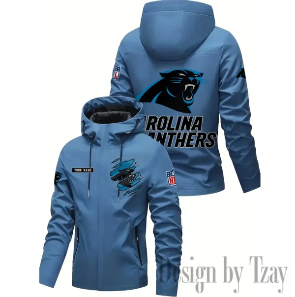Carolina Panthers Motorcycle Riding Windbreaker Four Seasons Windproof SPTMRWFSW037
