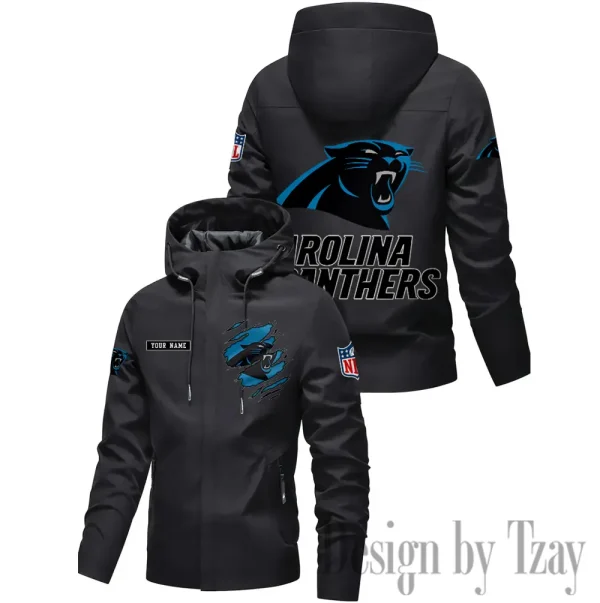 Carolina Panthers Motorcycle Riding Windbreaker Four Seasons Windproof SPTMRWFSW037 - Image 3