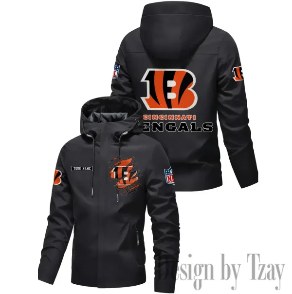 Cincinnati Bengals Motorcycle Riding Windbreaker Four Seasons Windproof SPTMRWFSW039 - Image 2