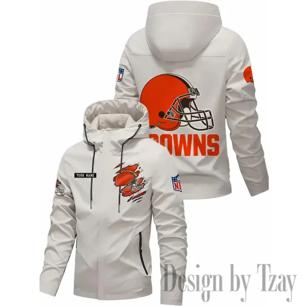Cleveland Browns Motorcycle Riding Windbreaker Four Seasons Windproof SPTMRWFSW040 - Image 2