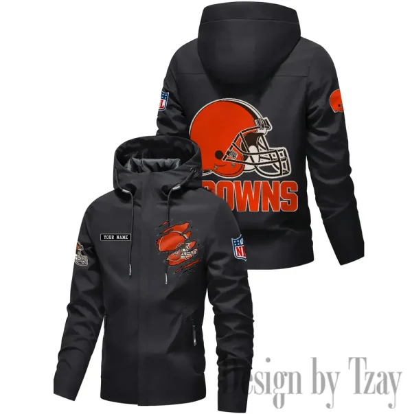 Cleveland Browns Motorcycle Riding Windbreaker Four Seasons Windproof SPTMRWFSW040 - Image 3