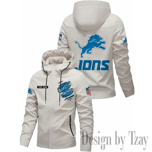 Detroit Lions Motorcycle Riding Windbreaker Four Seasons Windproof SPTMRWFSW043 - Image 2