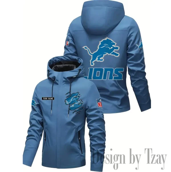 Detroit Lions Motorcycle Riding Windbreaker Four Seasons Windproof SPTMRWFSW043 - Image 3