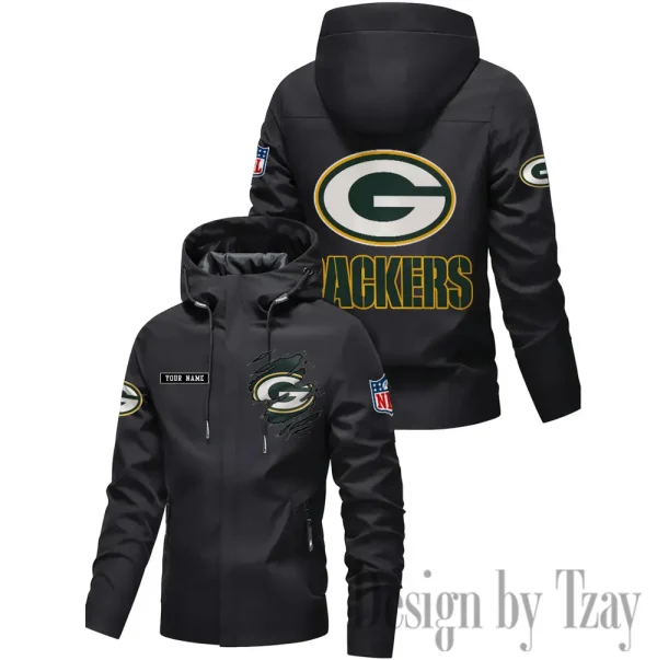 Green Bay Packers Motorcycle Riding Windbreaker Four Seasons Windproof SPTMRWFSW044 - Image 3