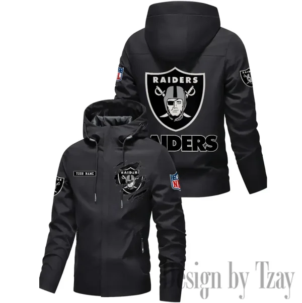 Las Vegas Raiders Motorcycle Riding Windbreaker Four Seasons Windproof SPTMRWFSW049