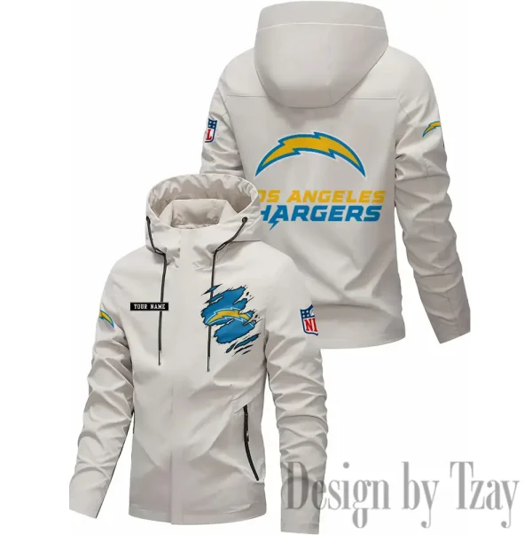 Los Angeles Chargers Motorcycle Riding Windbreaker Four Seasons Windproof SPTMRWFSW050 - Image 3