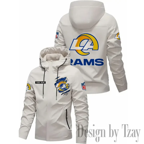 Los Angeles Rams Motorcycle Riding Windbreaker Four Seasons Windproof SPTMRWFSW051 - Image 2