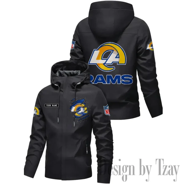 Los Angeles Rams Motorcycle Riding Windbreaker Four Seasons Windproof SPTMRWFSW051 - Image 3