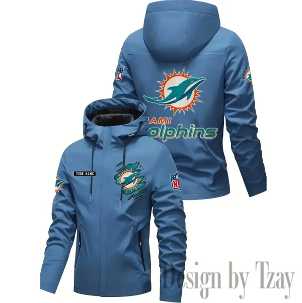 Miami Dolphins Motorcycle Riding Windbreaker Four Seasons Windproof SPTMRWFSW052