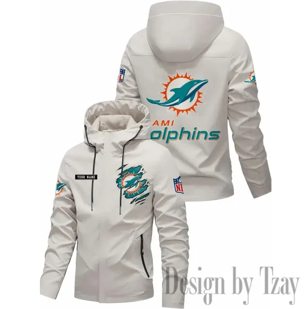 Miami Dolphins Motorcycle Riding Windbreaker Four Seasons Windproof SPTMRWFSW052 - Image 3