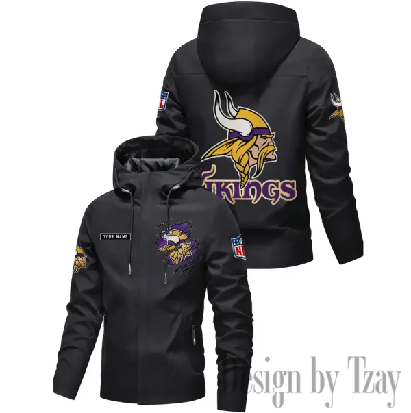 Minnesota Vikings Motorcycle Riding Windbreaker Four Seasons Windproof SPTMRWFSW053