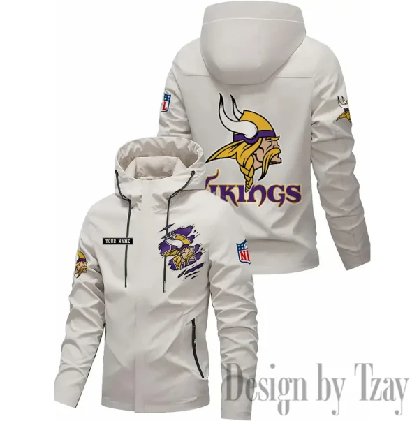 Minnesota Vikings Motorcycle Riding Windbreaker Four Seasons Windproof SPTMRWFSW053 - Image 2
