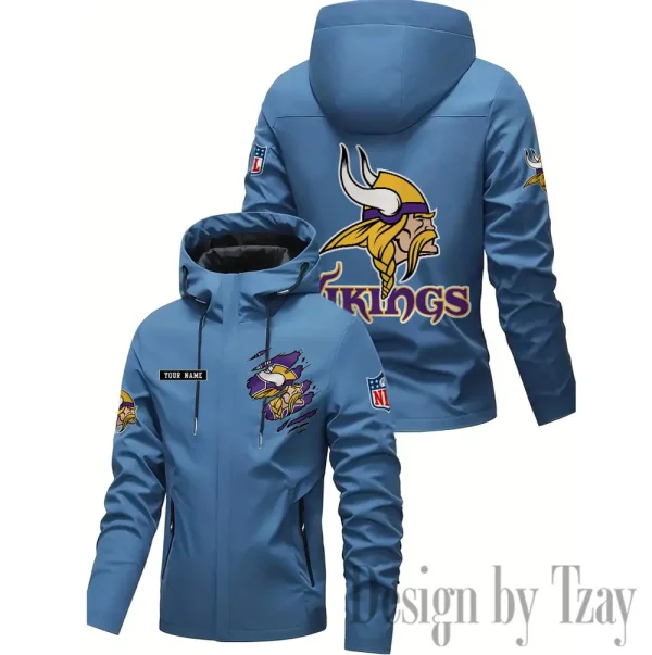 Minnesota Vikings Motorcycle Riding Windbreaker Four Seasons Windproof SPTMRWFSW053 - Image 3