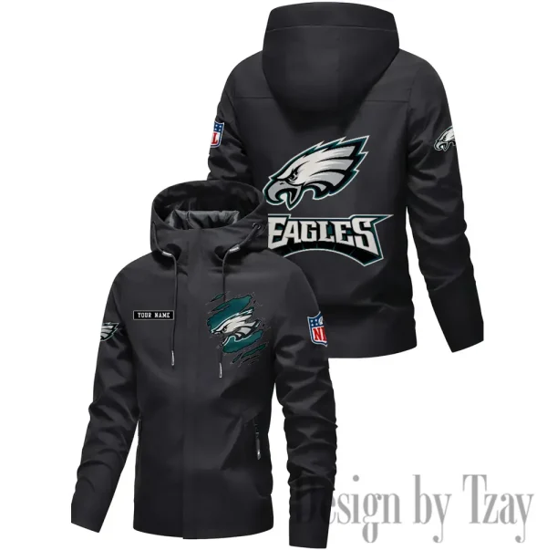 Philadelphia Eagles Motorcycle Riding Windbreaker Four Seasons Windproof SPTMRWFSW058 - Image 3