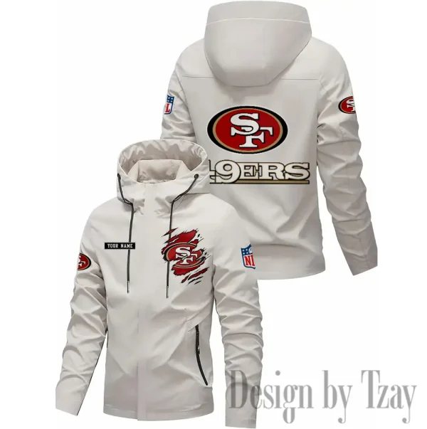 San Francisco 49ers Motorcycle Riding Windbreaker Four Seasons Windproof SPTMRWFSW060 - Image 2