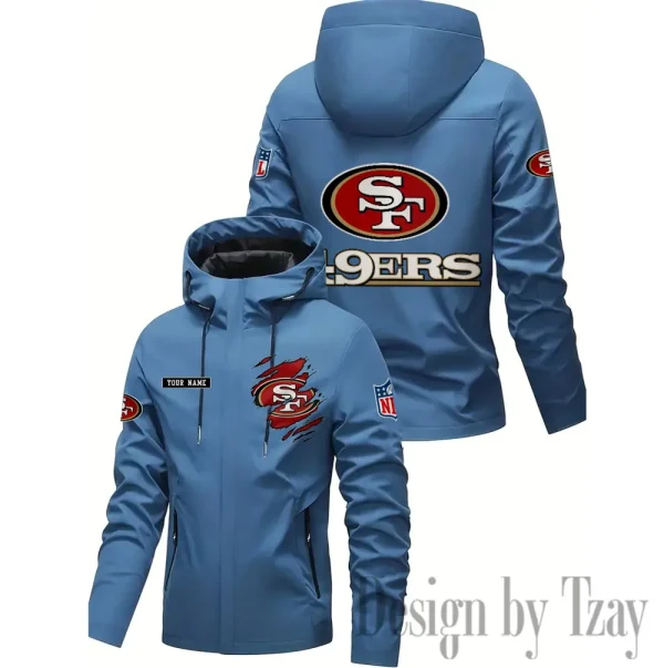 San Francisco 49ers Motorcycle Riding Windbreaker Four Seasons Windproof SPTMRWFSW060 - Image 3