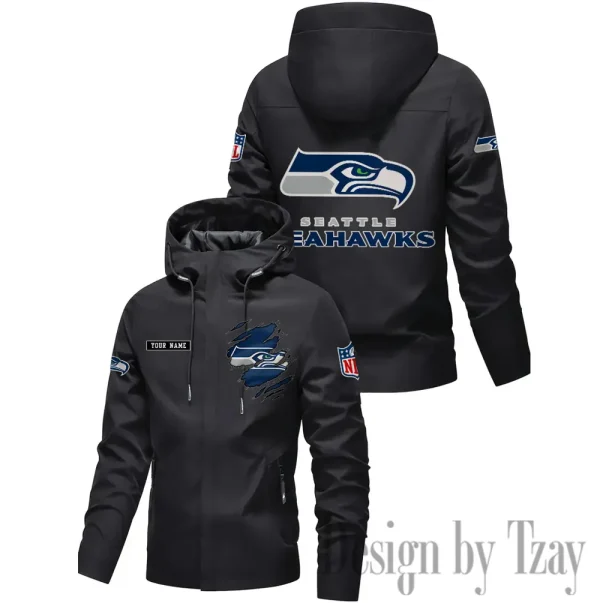 Seattle Seahawks Motorcycle Riding Windbreaker Four Seasons Windproof SPTMRWFSW061