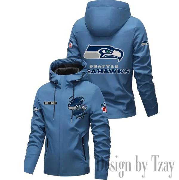 Seattle Seahawks Motorcycle Riding Windbreaker Four Seasons Windproof SPTMRWFSW061 - Image 3