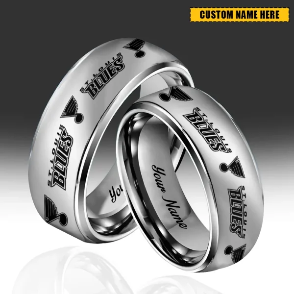 St. Louis Blues NHL New Style Ring Personalized Name And Date Gift For Fans AZSSRINGS258