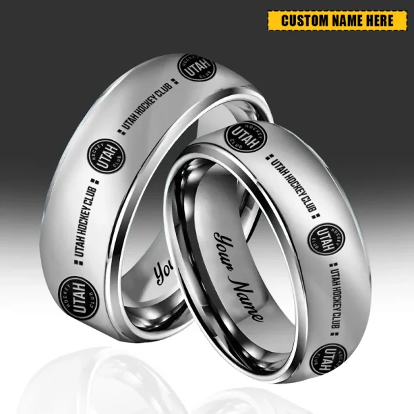 Utah Hockey Club NHL New Style Ring Personalized Name And Date Gift For Fans AZSSRINGS261