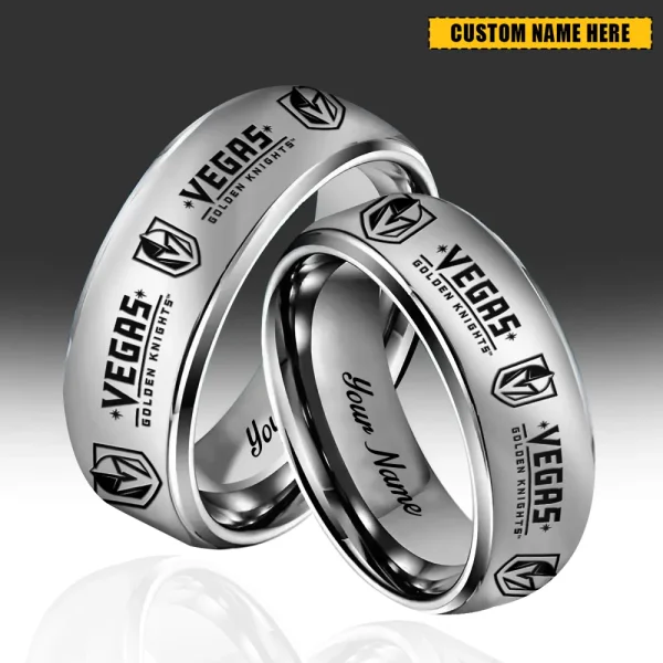 Vegas Golden Knights NHL New Style Ring Personalized Name And Date Gift For Fans AZSSRINGS263