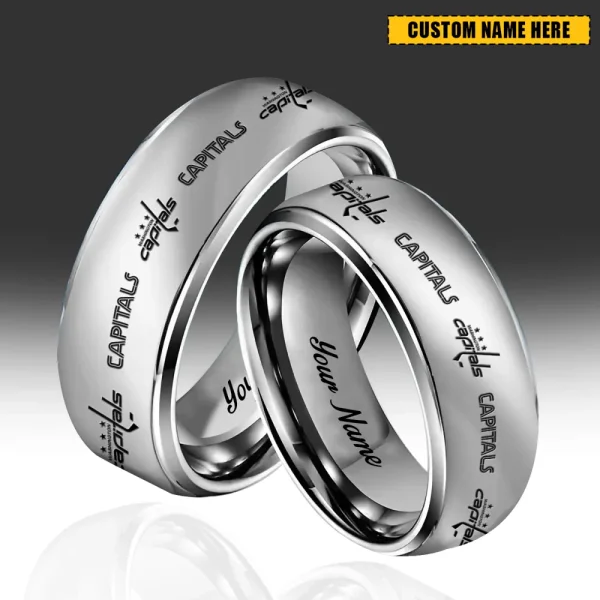 Washington Capitals NHL New Style Ring Personalized Name And Date Gift For Fans AZSSRINGS264