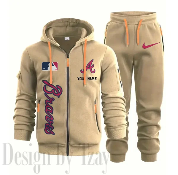Atlanta Braves Sports Tracksuit Jogging Men's Clothing Casual for Men Daily Style 2025 SPTSTJM066