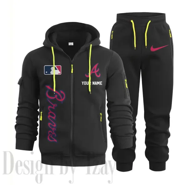 Atlanta Braves Sports Tracksuit Jogging Men's Clothing Casual for Men Daily Style 2025 SPTSTJM066 - Image 4