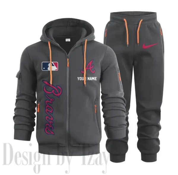Atlanta Braves Sports Tracksuit Jogging Men's Clothing Casual for Men Daily Style 2025 SPTSTJM066 - Image 7