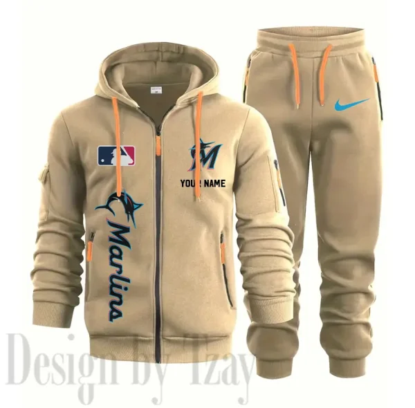 Miami Marlins Sports Tracksuit Jogging Men's Clothing Casual for Men Daily Style 2025 SPTSTJM079 - Image 6