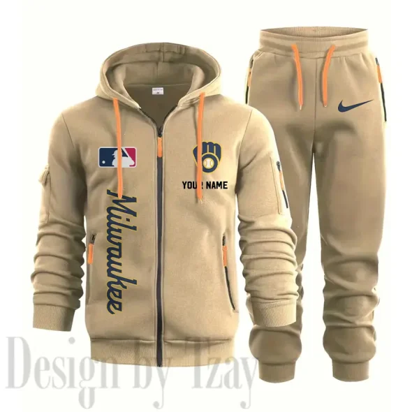 Milwaukee Brewers Sports Tracksuit Jogging Men's Clothing Casual for Men Daily Style 2025 SPTSTJM080 - Image 3