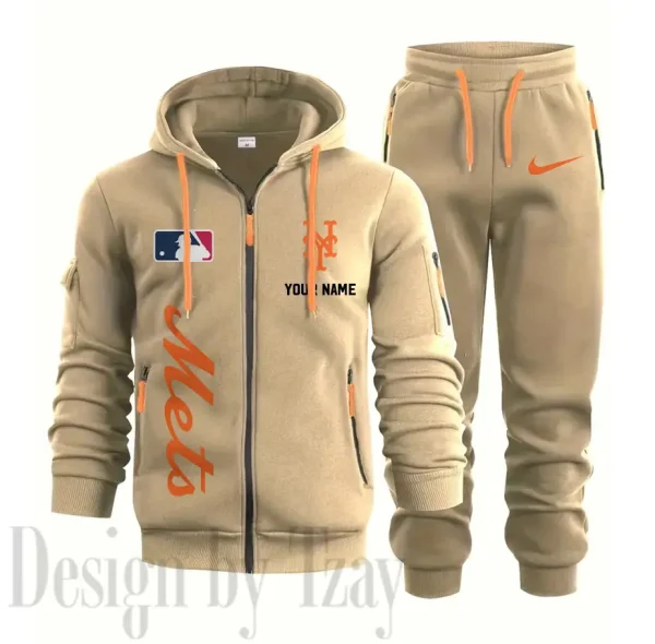 New York Mets Sports Tracksuit Jogging Men's Clothing Casual for Men Daily Style 2025 SPTSTJM082