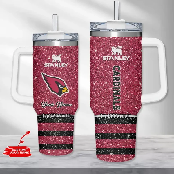 Arizona Cardinals Simple Modem 40oz Tumbler With Handle And Straw Lid AZC40OZT645