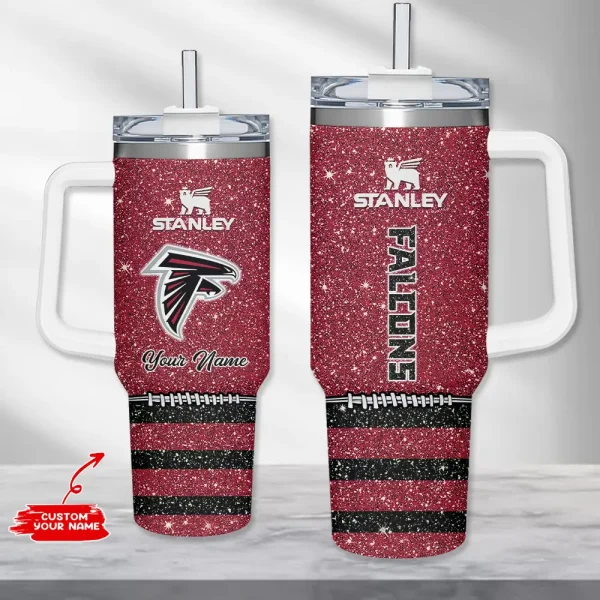 Atlanta Falcons Simple Modem 40oz Tumbler With Handle And Straw Lid AZC40OZT646