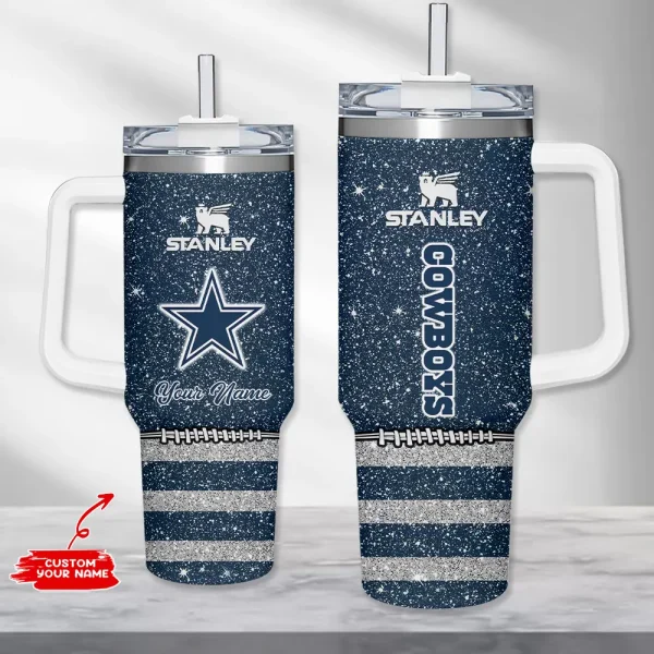 Dallas Cowboys Simple Modem 40oz Tumbler With Handle And Straw Lid AZC40OZT653