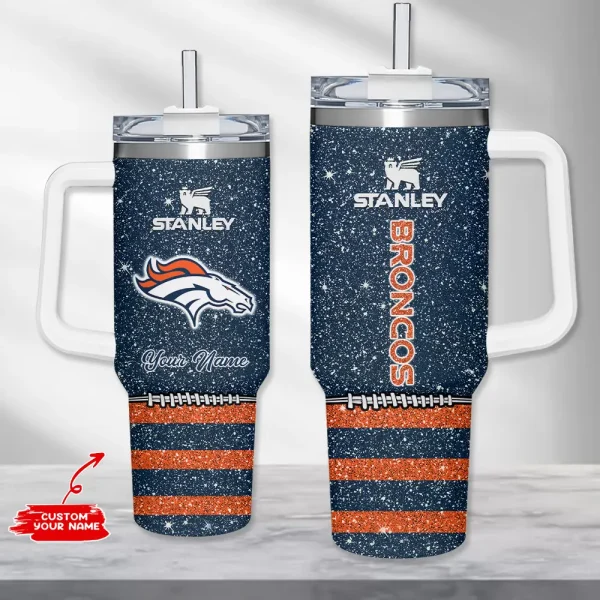Denver Broncos Simple Modem 40oz Tumbler With Handle And Straw Lid AZC40OZT654