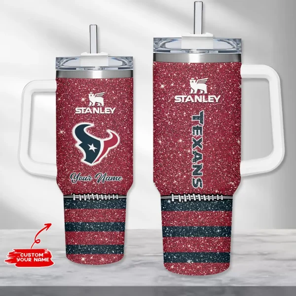 Houston Texans Simple Modem 40oz Tumbler With Handle And Straw Lid AZC40OZT657