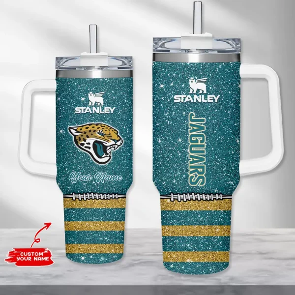Jacksonville Jaguars Simple Modem 40oz Tumbler With Handle And Straw Lid AZC40OZT659