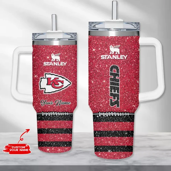 Kansas City Chiefs Simple Modem 40oz Tumbler With Handle And Straw Lid AZC40OZT660