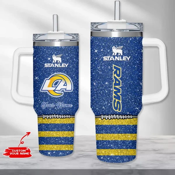 Los Angeles Rams Simple Modem 40oz Tumbler With Handle And Straw Lid AZC40OZT663