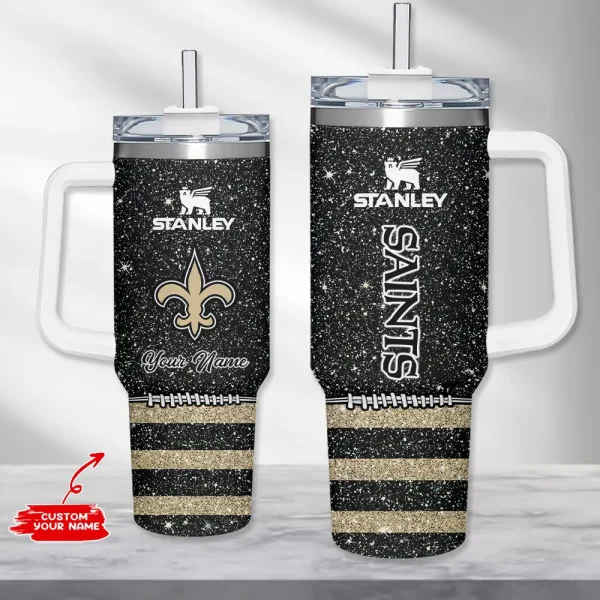 New Orleans Saints Simple Modem 40oz Tumbler With Handle And Straw Lid AZC40OZT667