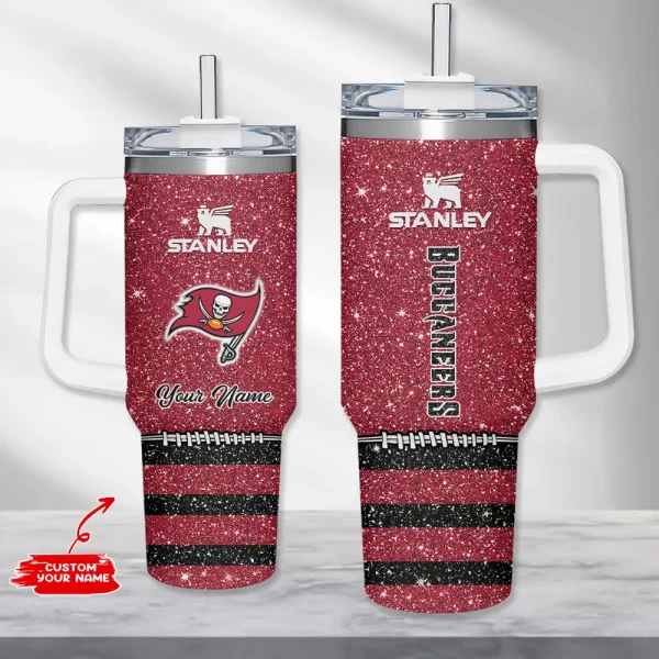 Tampa Bay Buccaneers Simple Modem 40oz Tumbler With Handle And Straw Lid AZC40OZT674