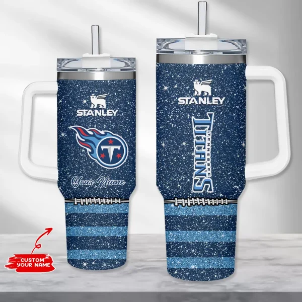 Tennessee Titans Simple Modem 40oz Tumbler With Handle And Straw Lid AZC40OZT675