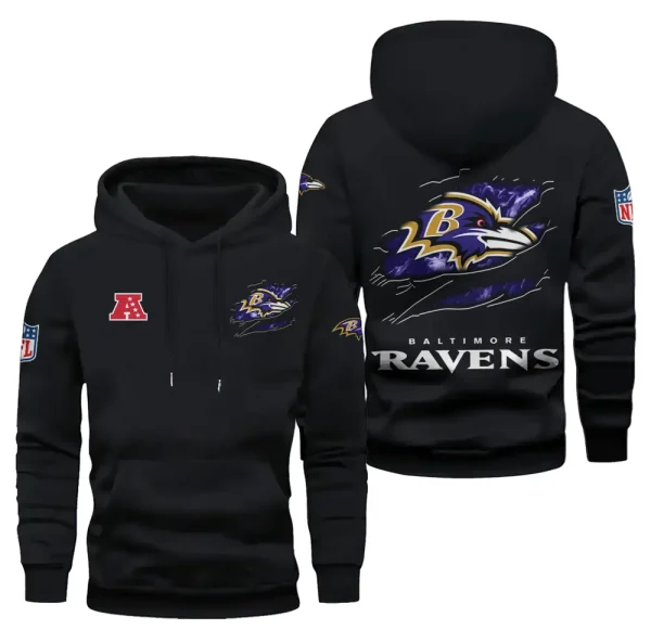 Baltimore Ravens Limited Edition Pocket Pullover Hoodie New 2025 AZ2DHD067 - Image 3